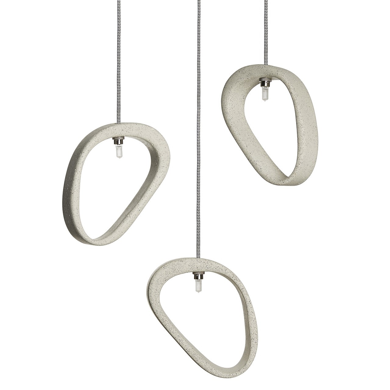 ARETHA C Cement pendant light striped 