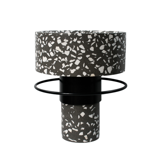 BALCONY wall mounted black terrazzo Urbi et Orbi by Sotiris Lazou design studio concrete washbasin main
