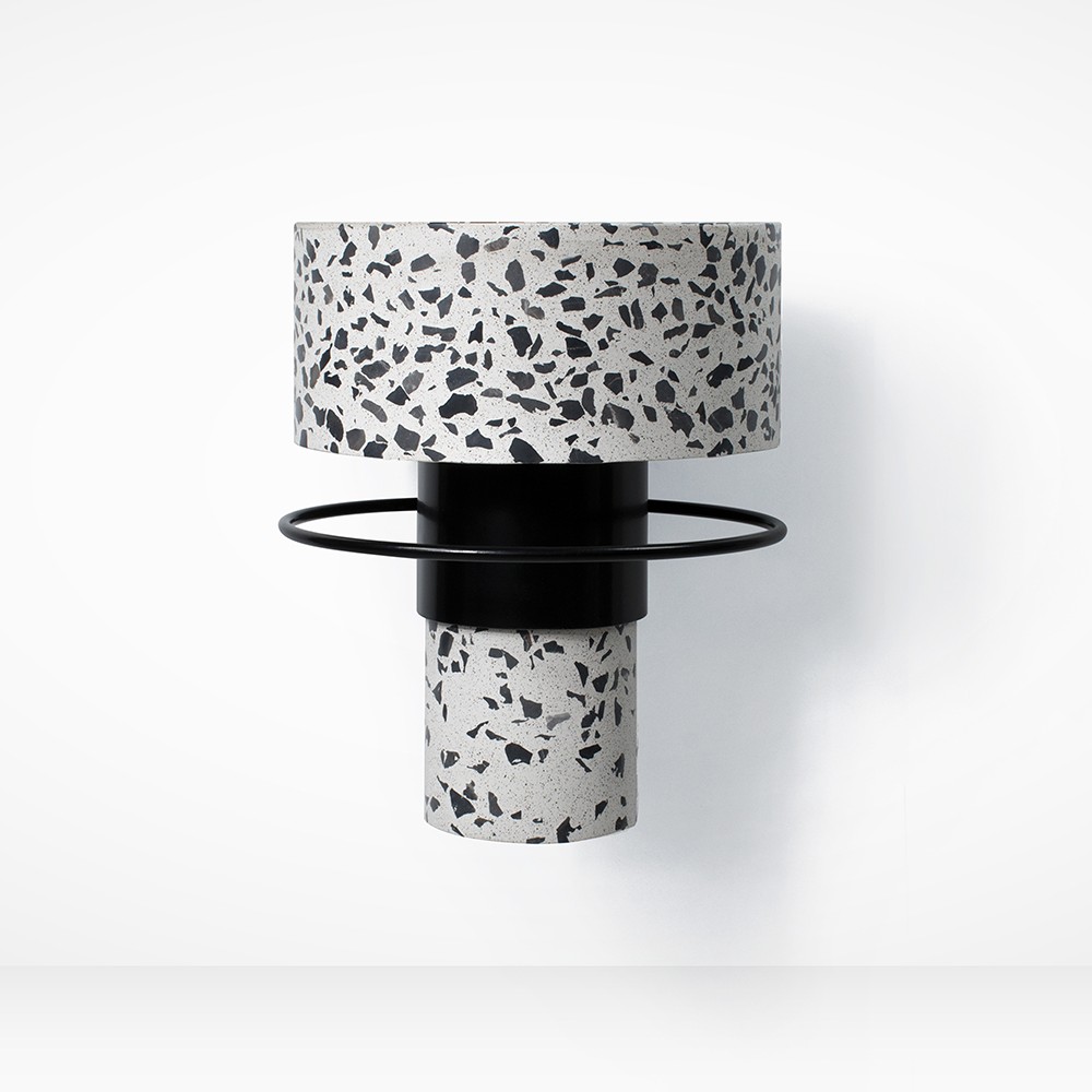 BALCONY wall mounted wahbasin white terrazzo front face Urbi et Orbi by Sotiris Lazou design studio