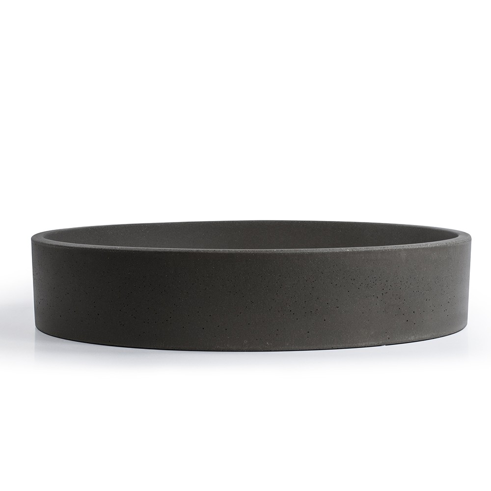 CIRCUM 48 ANTHRACITE front Urbi et Orbi Aufsatzwaschbecken aus Beton