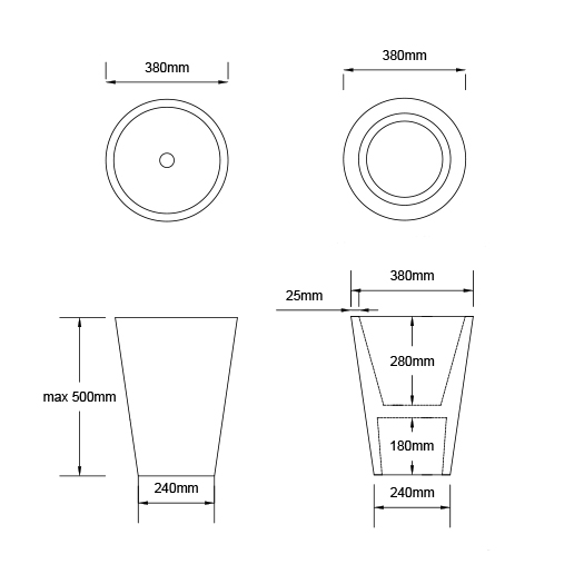 Circum3850 concrete washbasin made by urbi et orbi model texniko