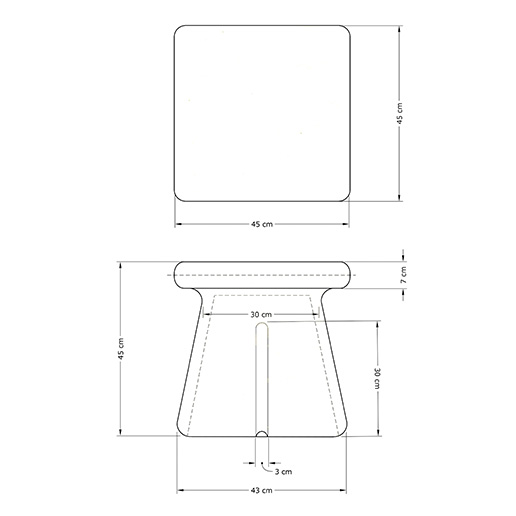 Cube tan concrete stool by sotiris lazou design studio texniko