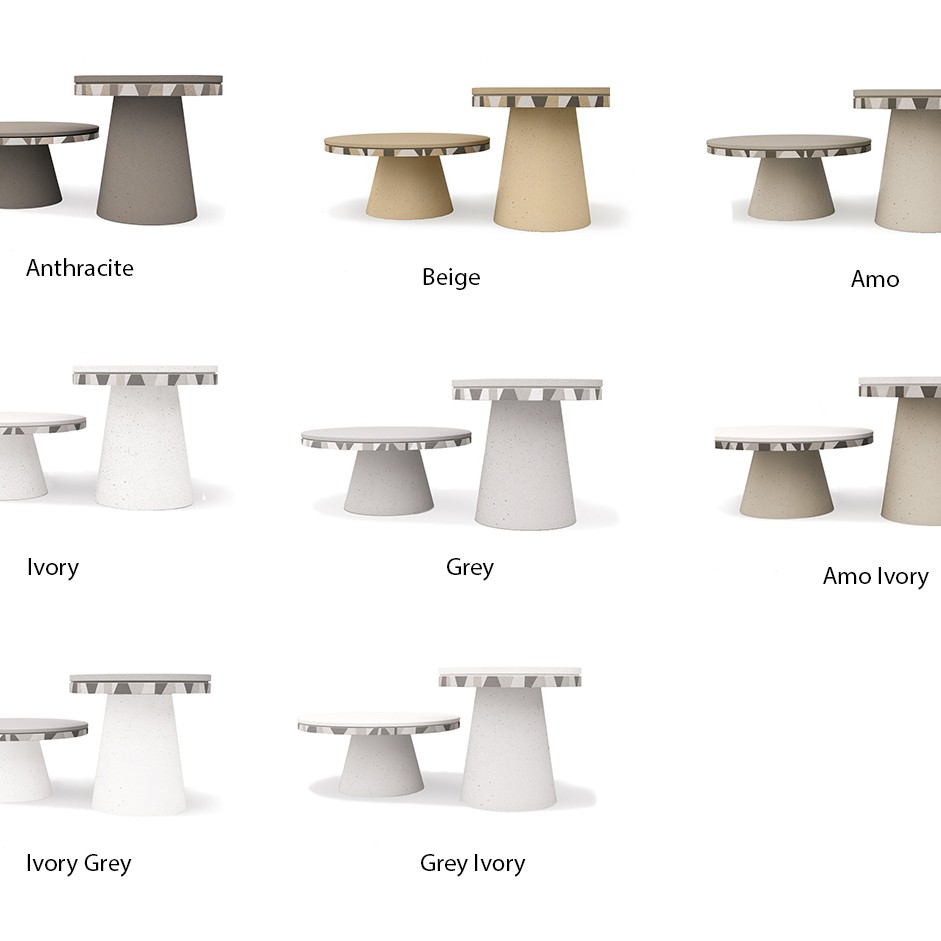 Djembe concrete side table Variants