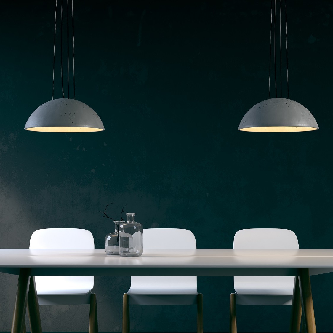 Globus410 Lampada a sospensione in cemento
