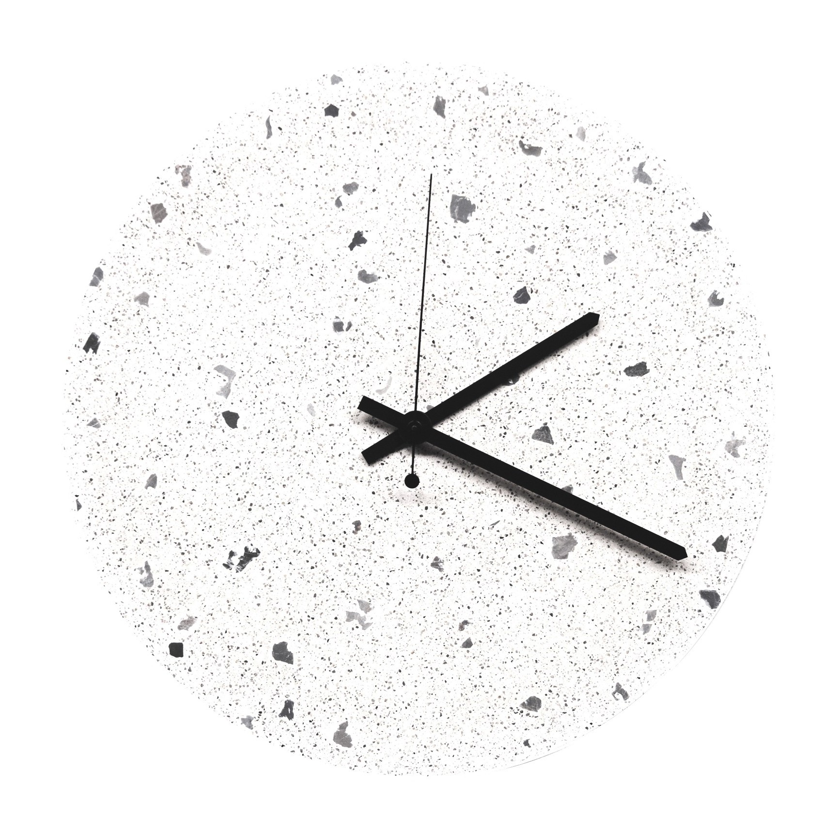 Horloge mural en béton terrazzo TEMPUS