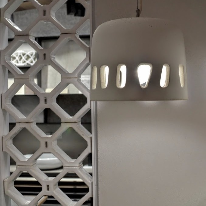 Lampada a sospensione in cemento LUNA