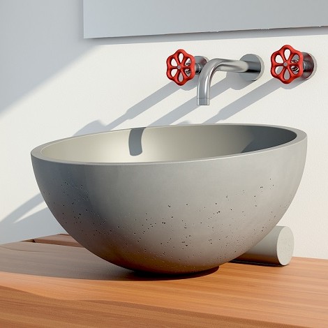 Lavabo in  cemento obliquo