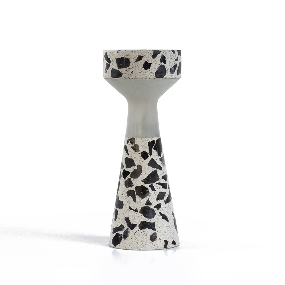 LucerA P white terrazzo concrete table lamp Urbi et Orbi design by Sotiris Lazou design studio