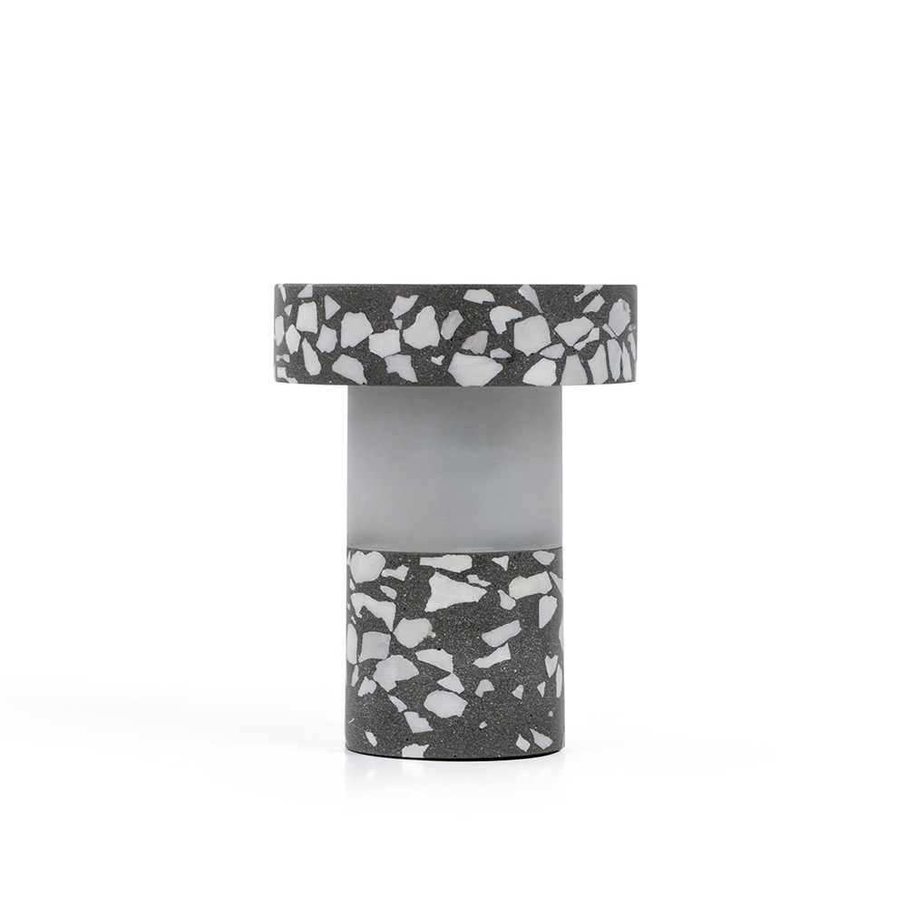 LucerA T a black terrazzo table lampUrbi et Orbi by Sotiris Lazou design studio