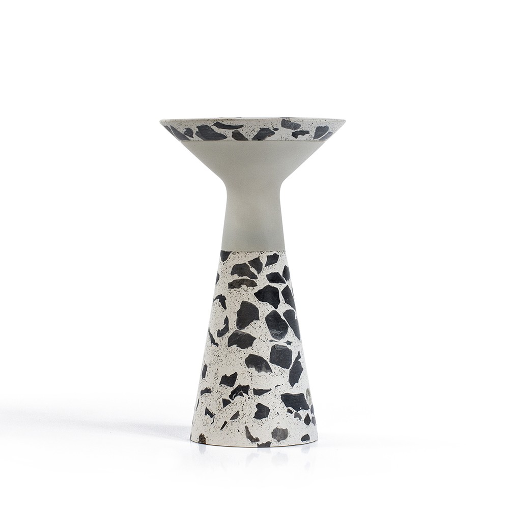 LucerA Y white terrazzo battery table lamp Urbi et Orbi design by Sotiris Lazou design studio