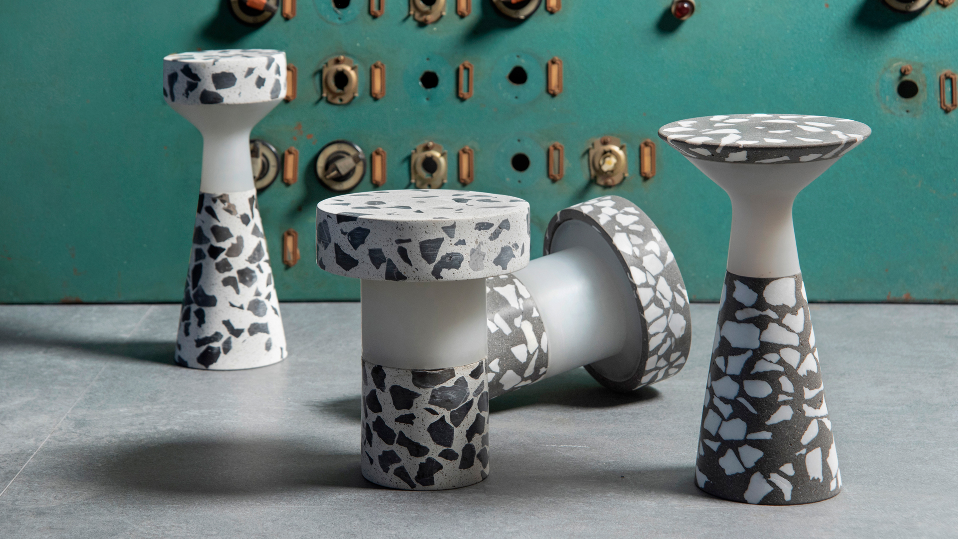 LucerA collection terrazzo Lampada de lla batteria da tavolo Urbi et Orbi by Sotiris Lazou design studio banner