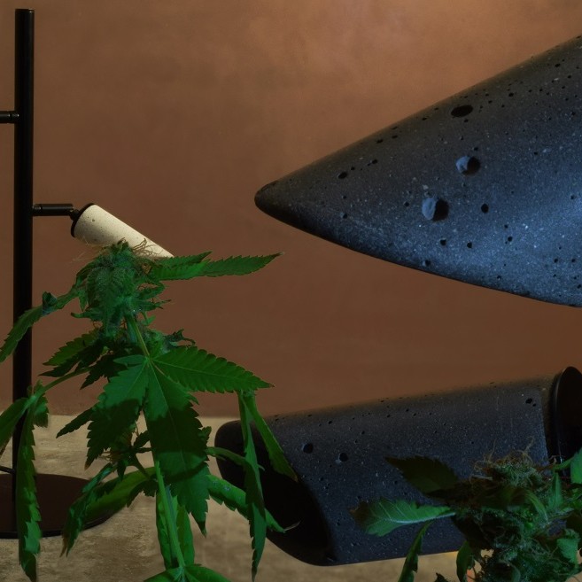 MACEO T cement table light grow