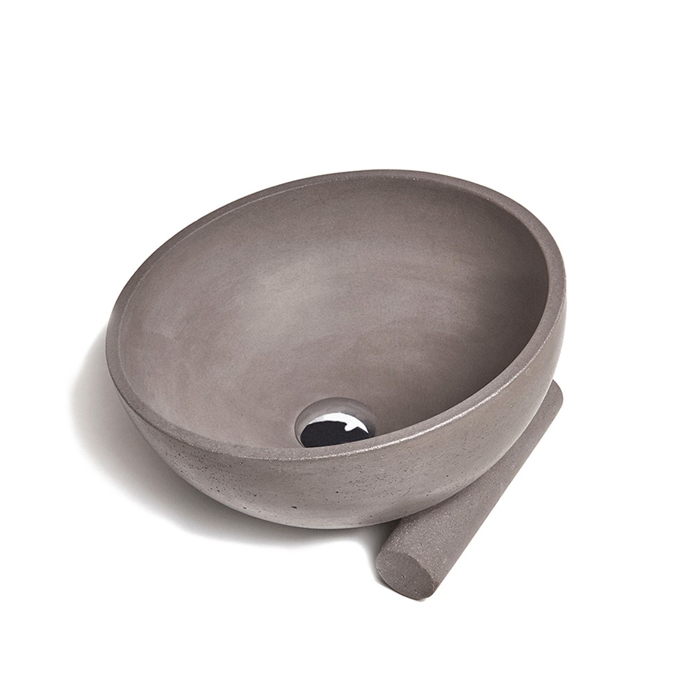 OBLIQUO anthracite by Valentino Marengo for Urbi et cement sink