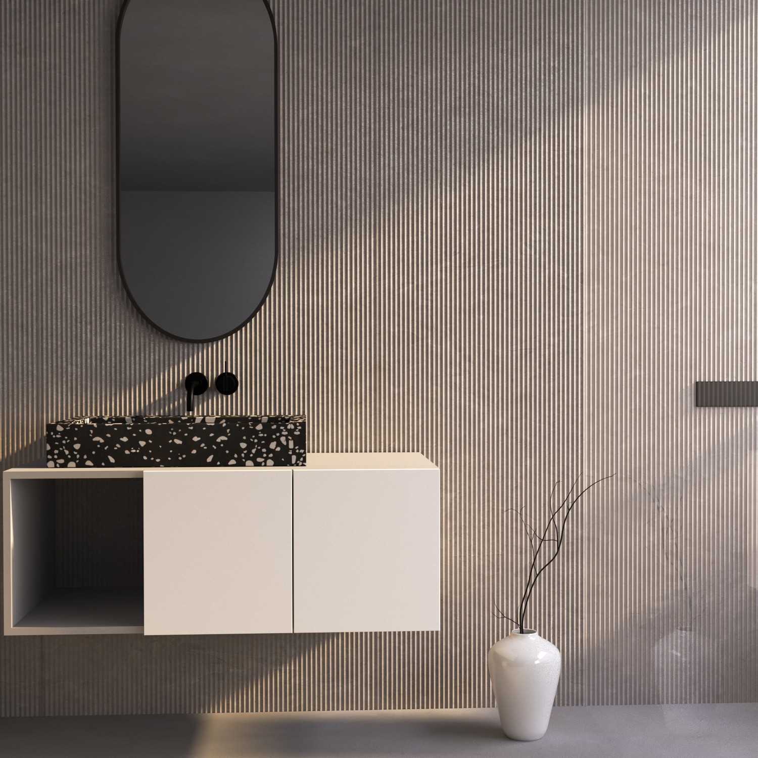 Plura cement washbasin by urbi et orbi terrazzo