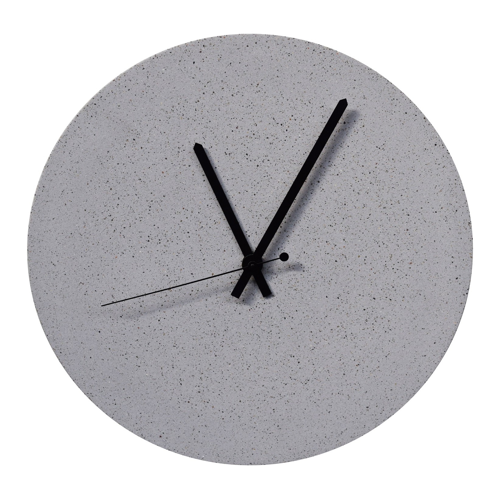 cement wall clock grey sand TEMPUS