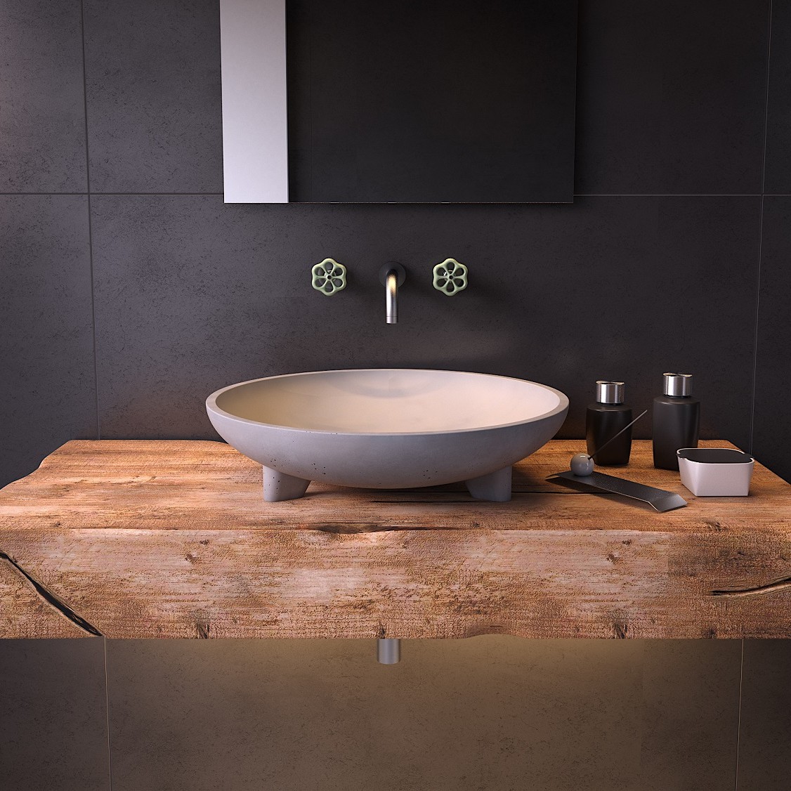 concrete washbasin caldera