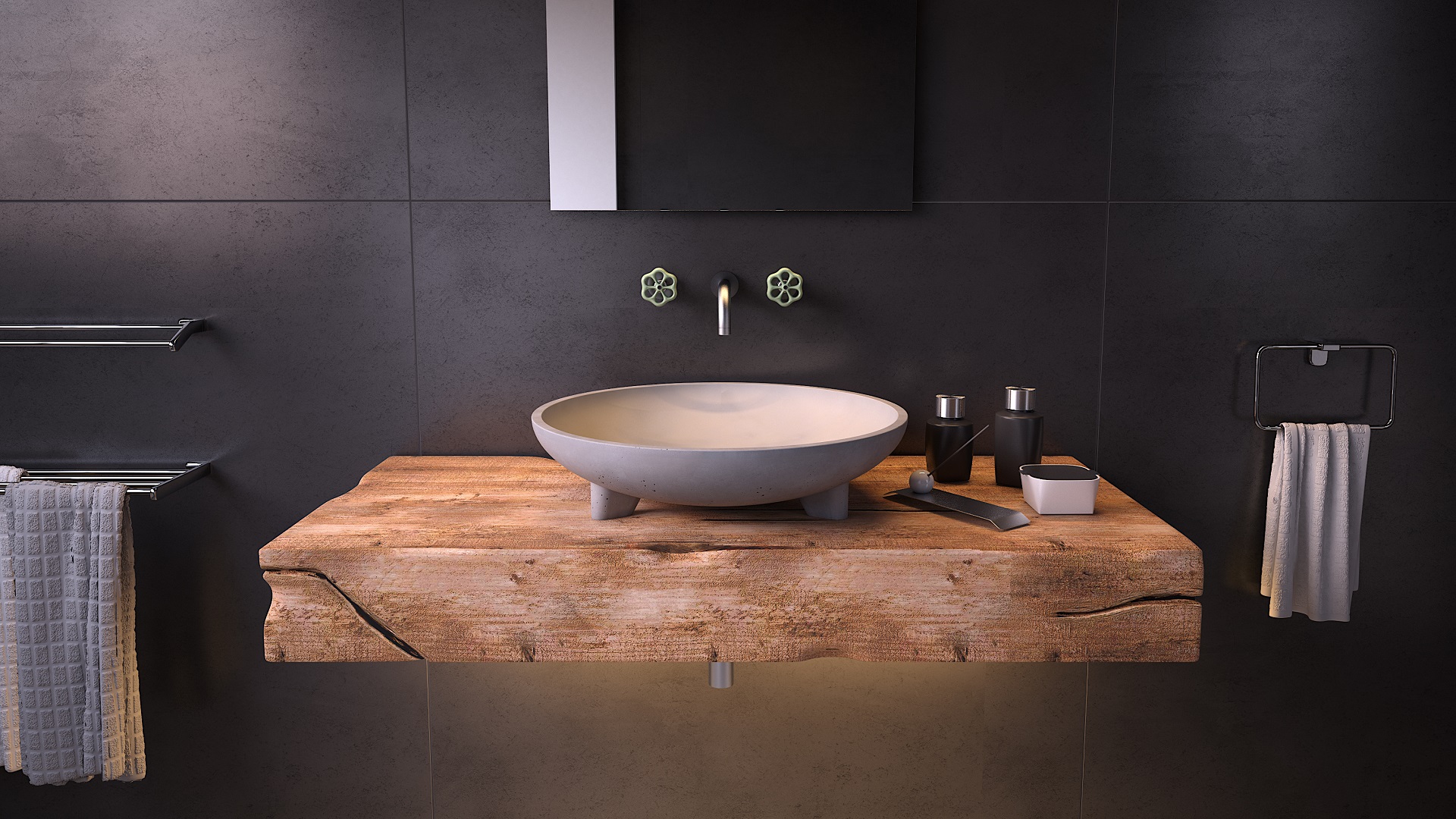 concrete washbasin caldera banner