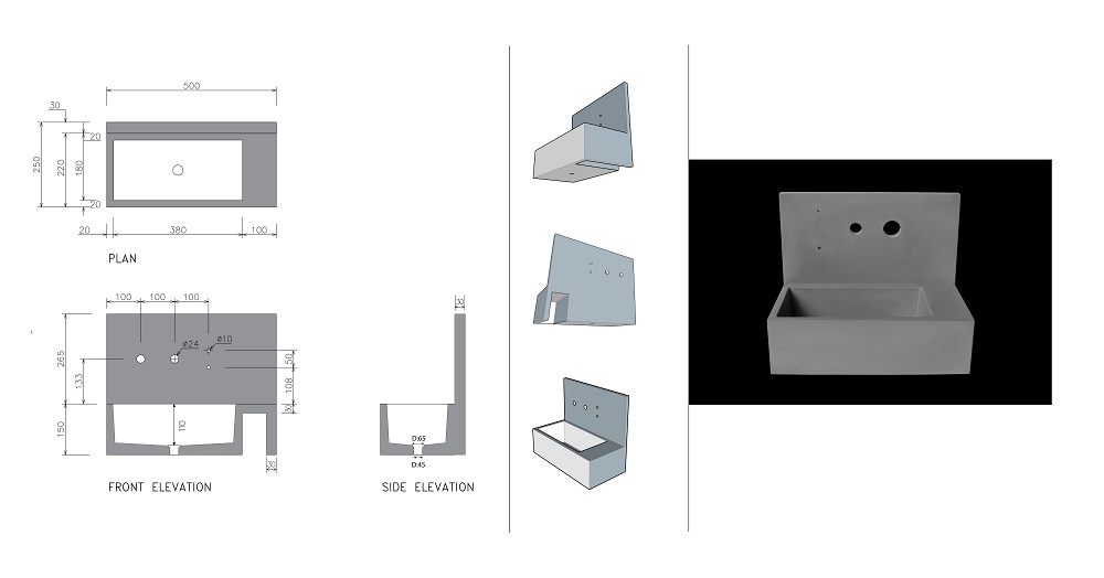 custom washbasin splashback worlpe road