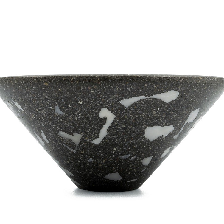 demenico rocks terrazzo knob hanger by urbi et orbi black cone
