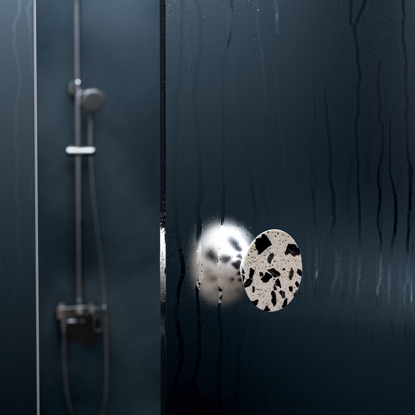 demenico rocks terrazzo knob hanger by urbi et orbi render scene