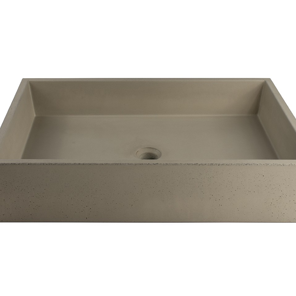 immissio 70 beige Urbi et Orbi Aufsatzwaschbecken aus Beton