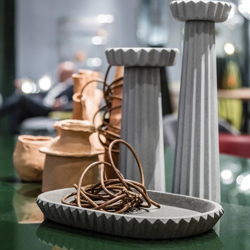 siman collection airnova booth salone2018 candleholder