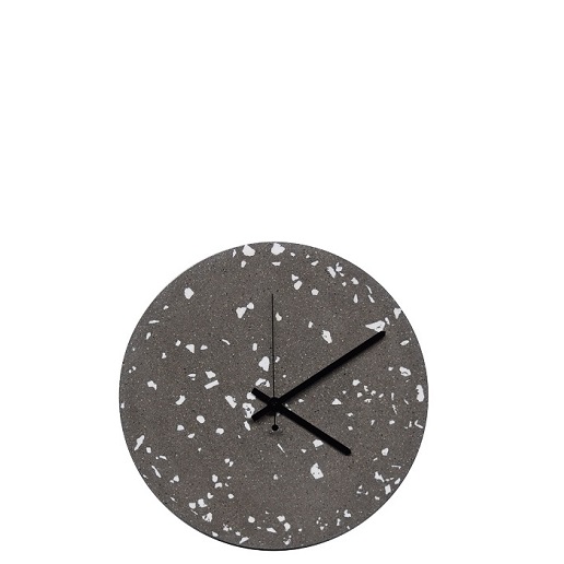 terazzo black clock 