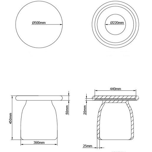 Grey Sundtan Coffee table by Urbi et Orbi 516 texniko 1
