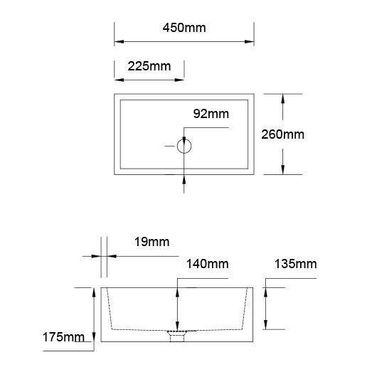 immissio 45 D GREY Urbi et Orbi cement sink low texniko