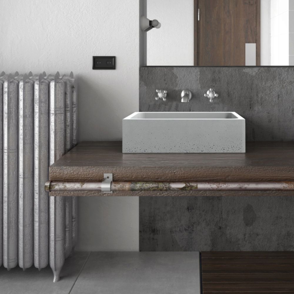 IMMISSIO 50 L GREY Urbi et Orbi vasque en  beton