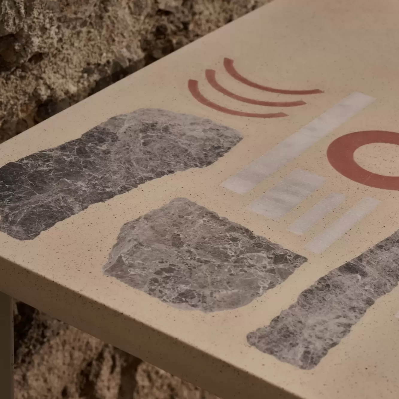 Legante concrete terrazo table design by ctrlzak urbi et orbi low
