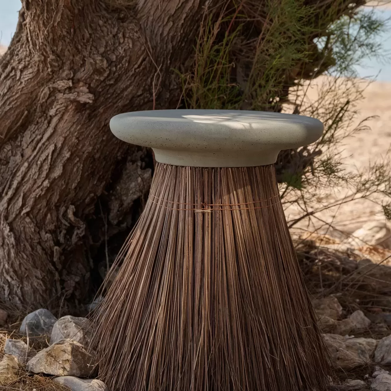 saroma concrete side table by sotirislazou designstudio urbi et orbi